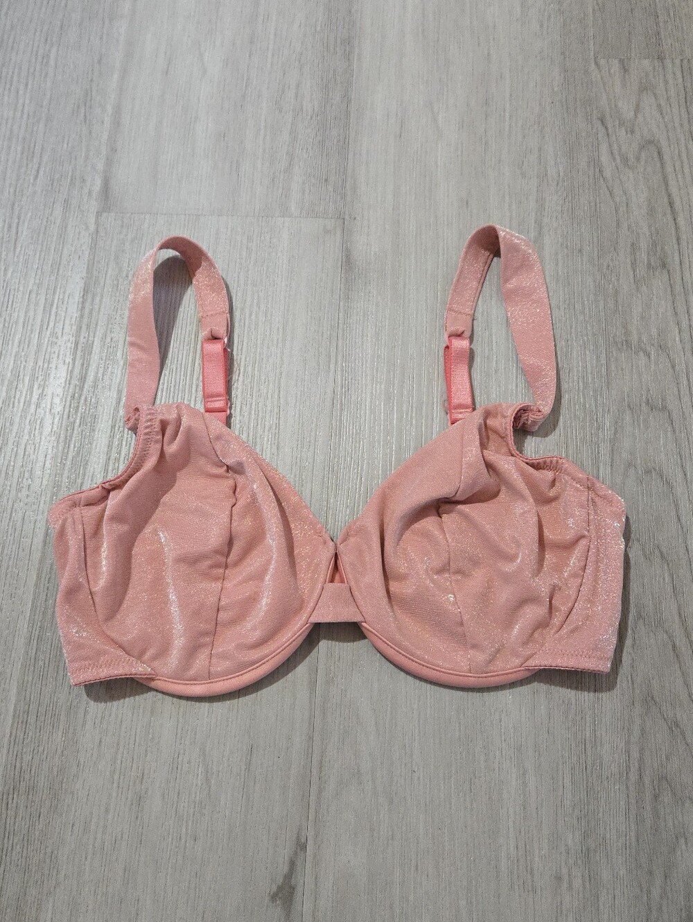 Vintage Gold Label Victoria's Secret Pink Shimmer Bra, SIZE 34C